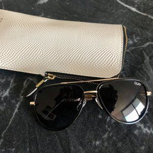 Quay Black/Smoked All In Mini Sun Glasses
